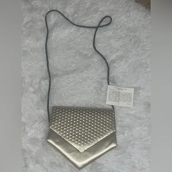 NWT Vintage Snakeskin and Leather Evening Bag by Jasmin - Picture 1 of 4